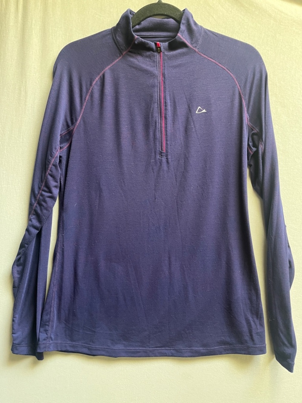 Paradox Merino blend Women's dri release Half-Zip Performance Top Sz L